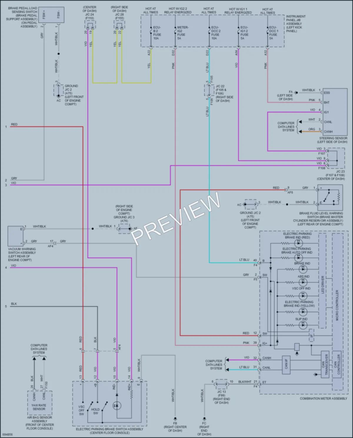 2020 Toyota CHR Anti Lock Brakes wiring diagram preview