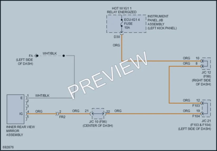 2020 Toyota CHR Power Mirrors wiring diagram preview