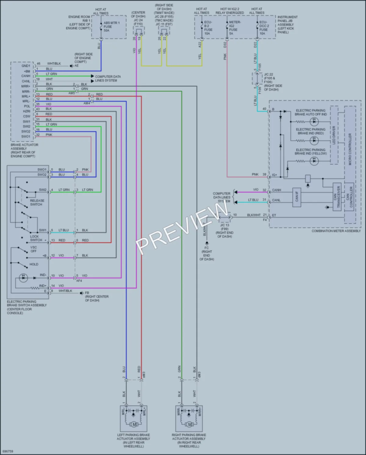 2020 Toyota CHR Shift Interlock wiring diagram preview