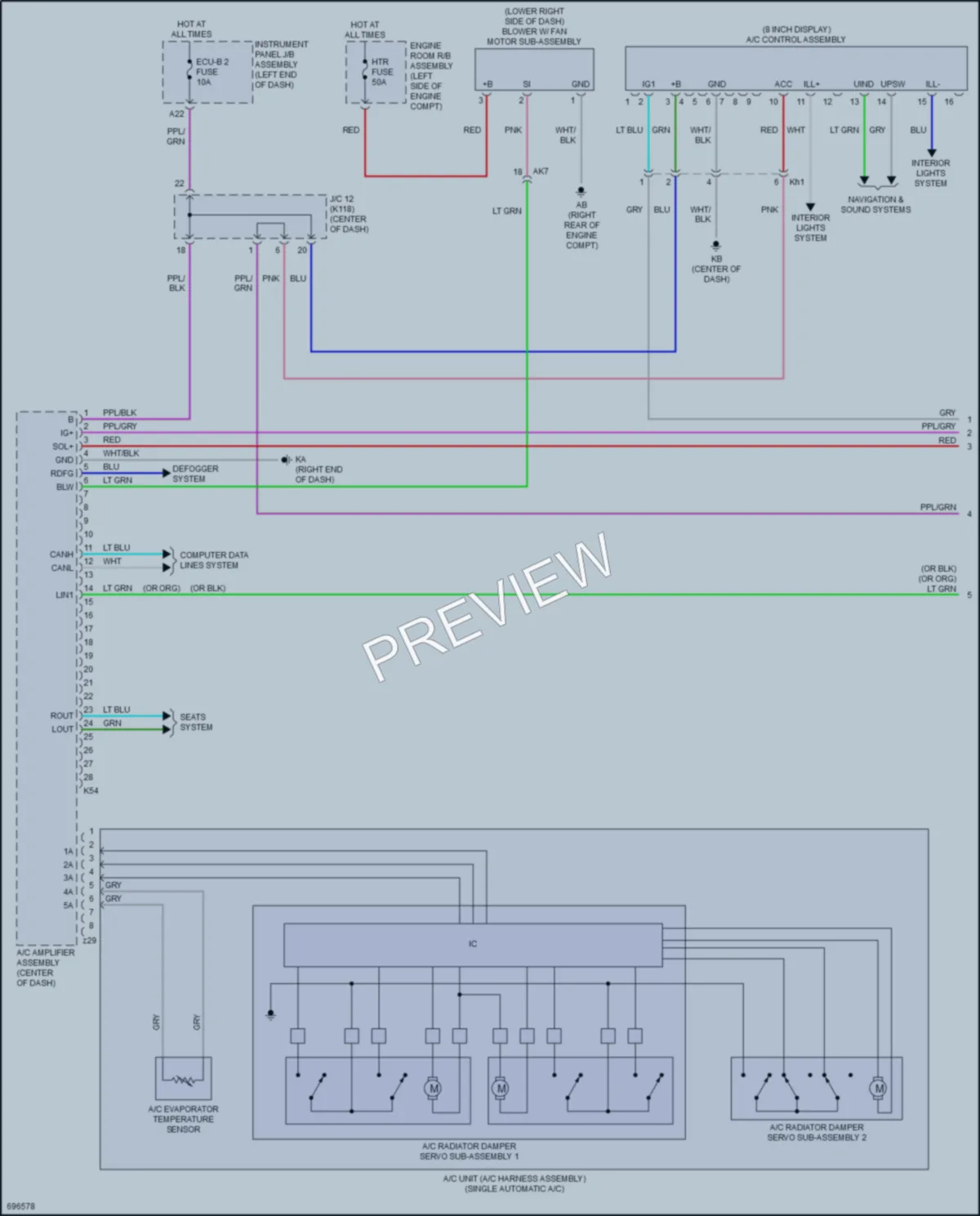 2020 Toyota Camry Air Conditioning wiring diagram preview