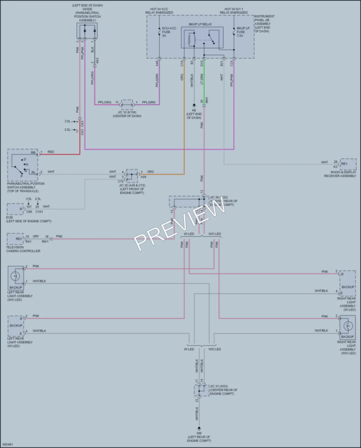 2020 Toyota Camry Exterior Lights wiring diagram preview