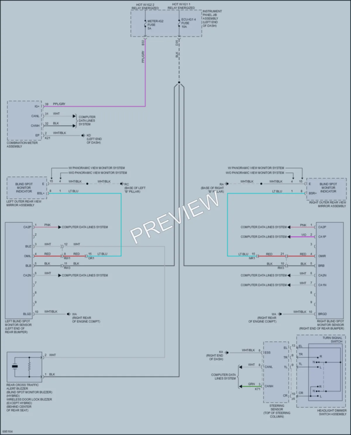 2020 Toyota Camry Navigation wiring diagram preview