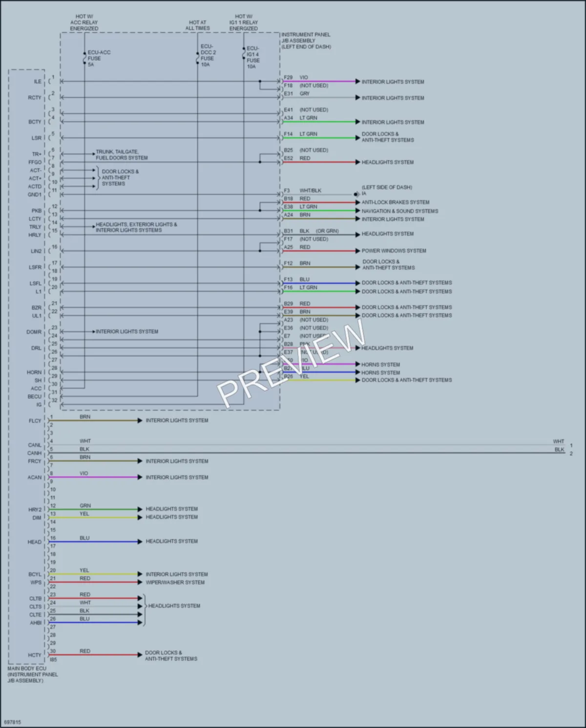2020 Toyota Corolla Body Control Modules wiring diagram preview