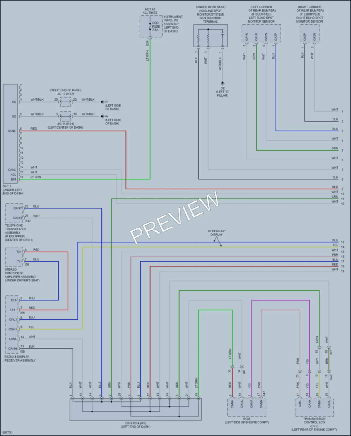2020 Toyota Corolla Computer Data Lines wiring diagram preview