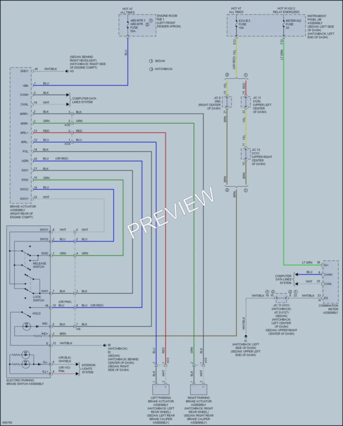 2020 Toyota Corolla Shift Interlock wiring diagram preview