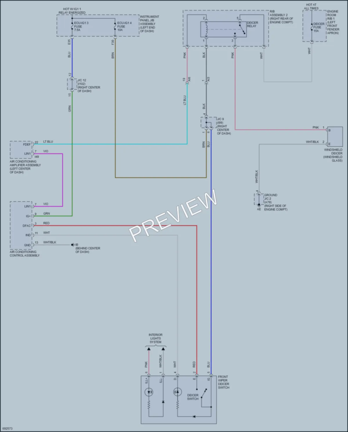 2020 Toyota CorollaHybrid Defoggers wiring diagram preview