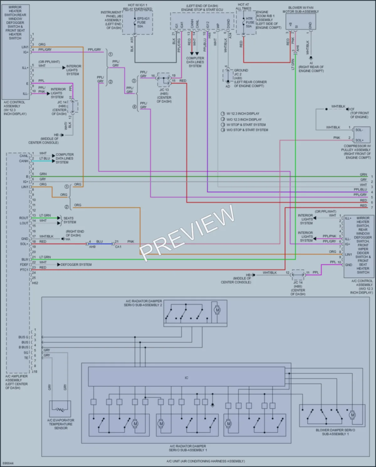 2020 Toyota HighlanderHybrid Air Conditioning wiring diagram preview