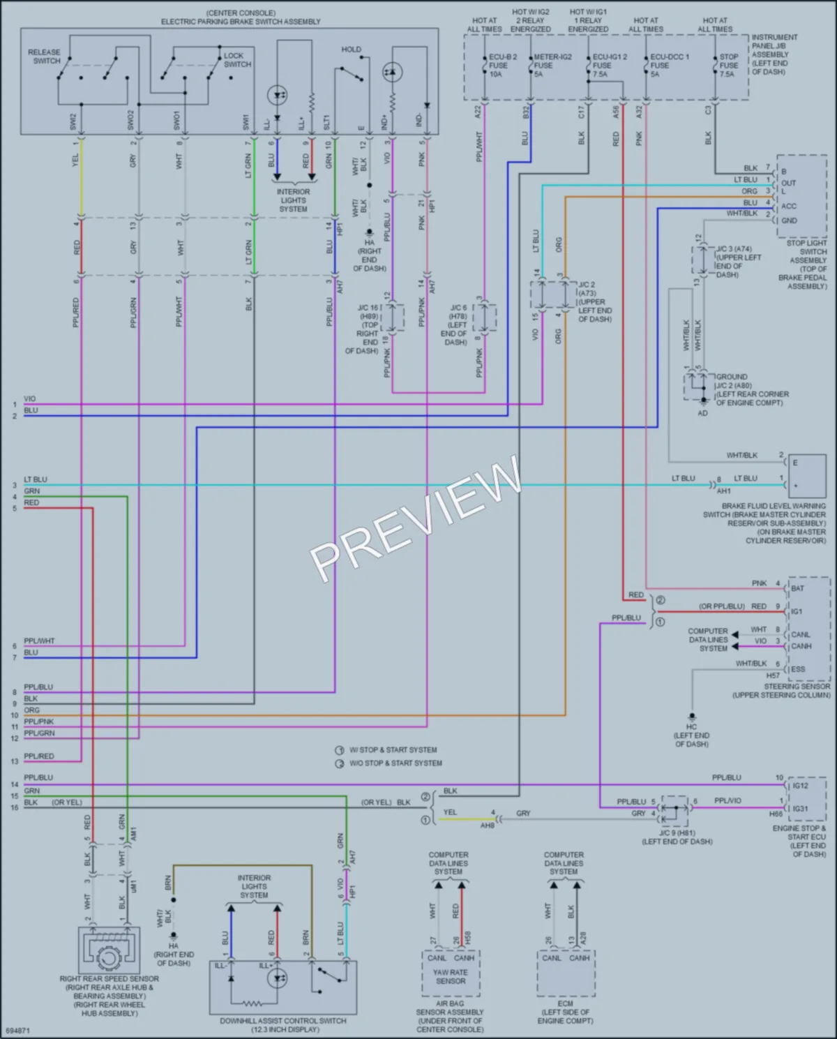 2020 Toyota HighlanderHybrid Anti Lock Brakes wiring diagram preview