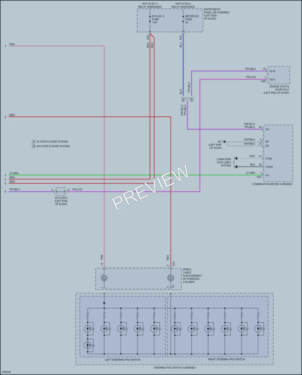 2020 Toyota HighlanderHybrid Interior Lights wiring diagram preview