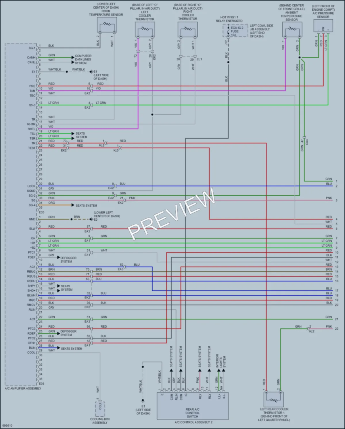2020 Toyota LandCruiser Air Conditioning wiring diagram preview