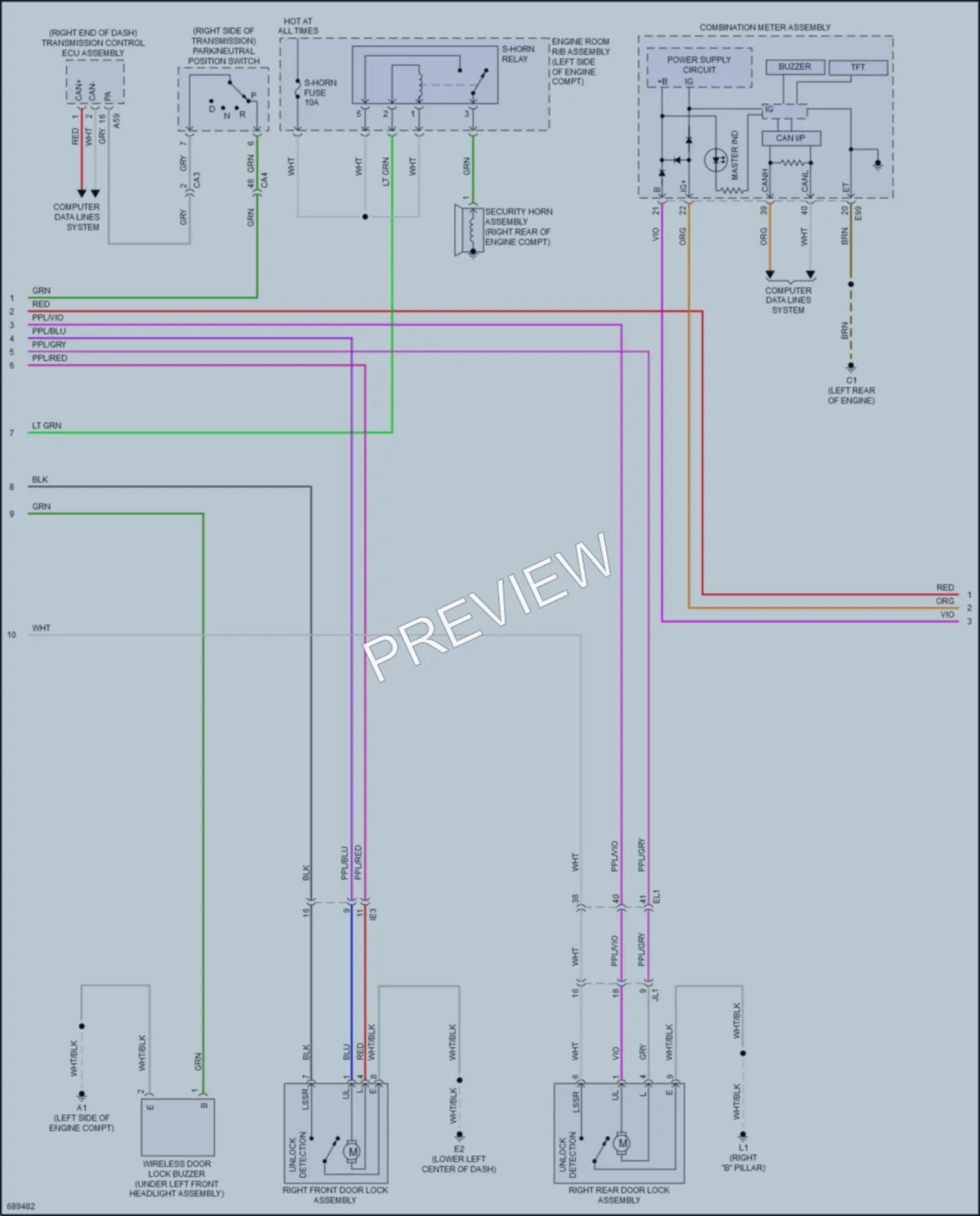 2020 Toyota LandCruiser Anti Theft wiring diagram preview