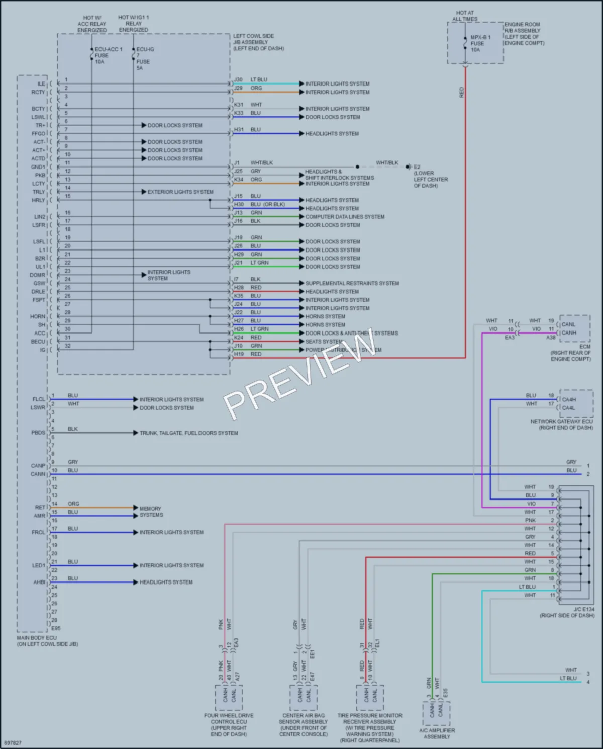 2020 Toyota LandCruiser Body Control Modules wiring diagram preview