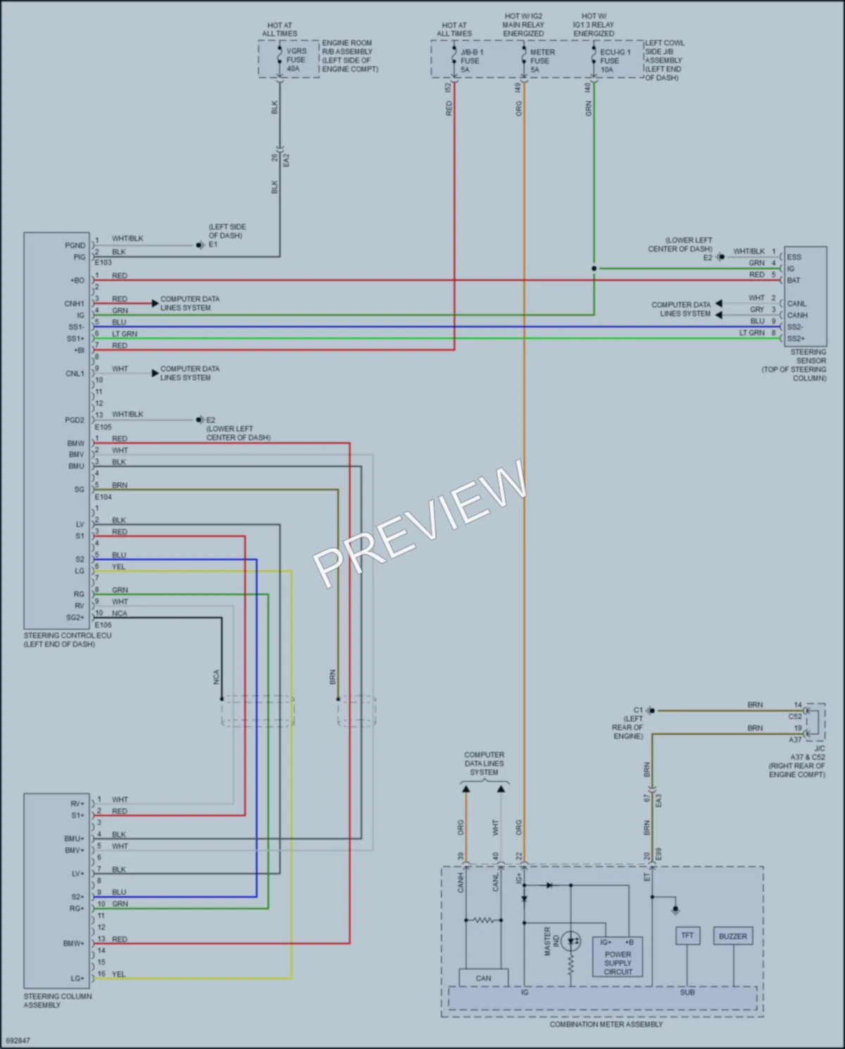 2020 Toyota LandCruiser Electronic Power Steering wiring diagram preview