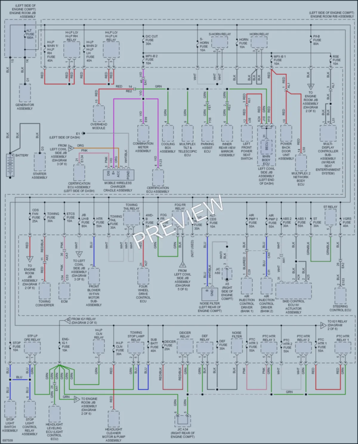2020 Toyota LandCruiser Power Distribution wiring diagram preview