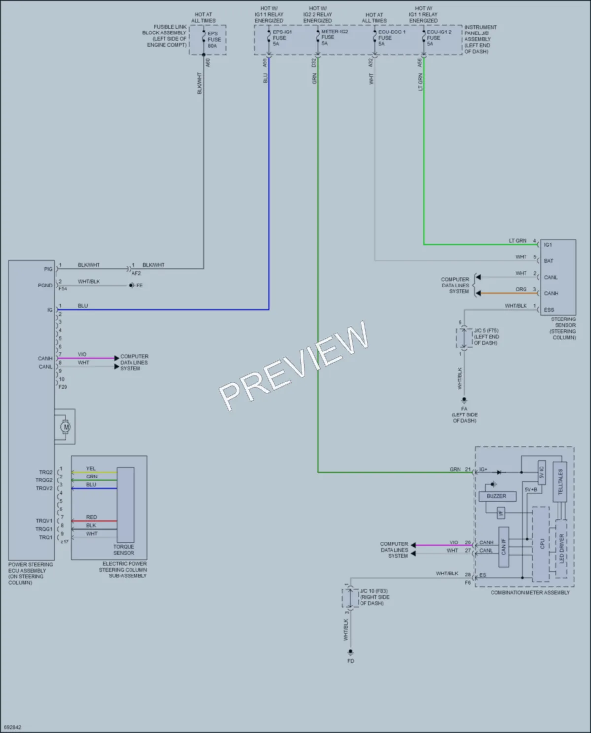 2020 Toyota 4Wd Electronic Power Steering wiring diagram preview