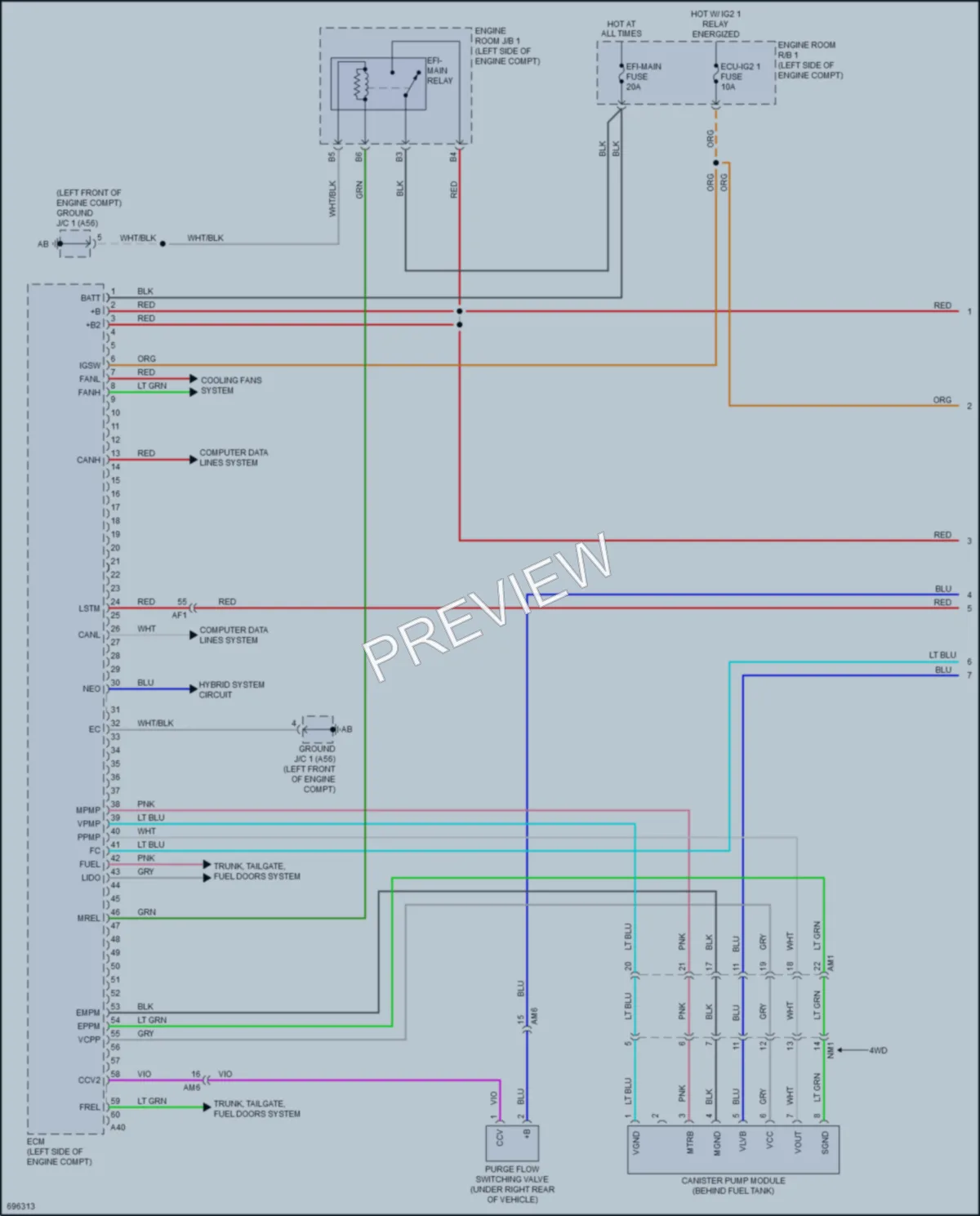 2020 Toyota 4Wd Engine Performance wiring diagram preview