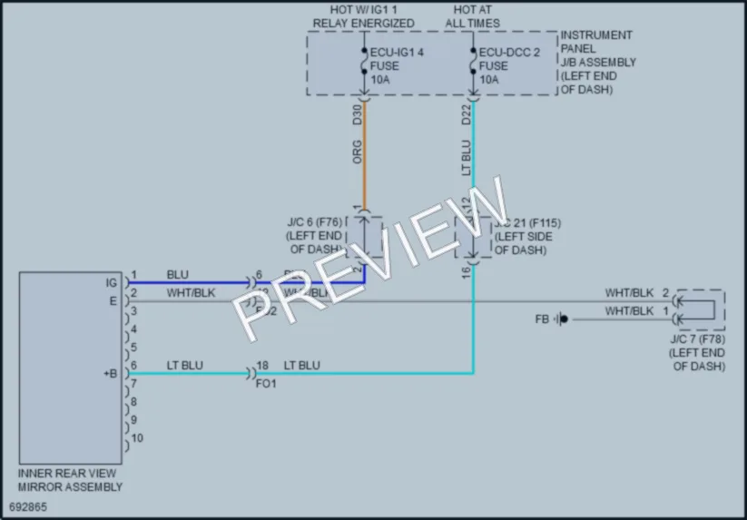 2020 Toyota 4Wd Power Mirrors wiring diagram preview