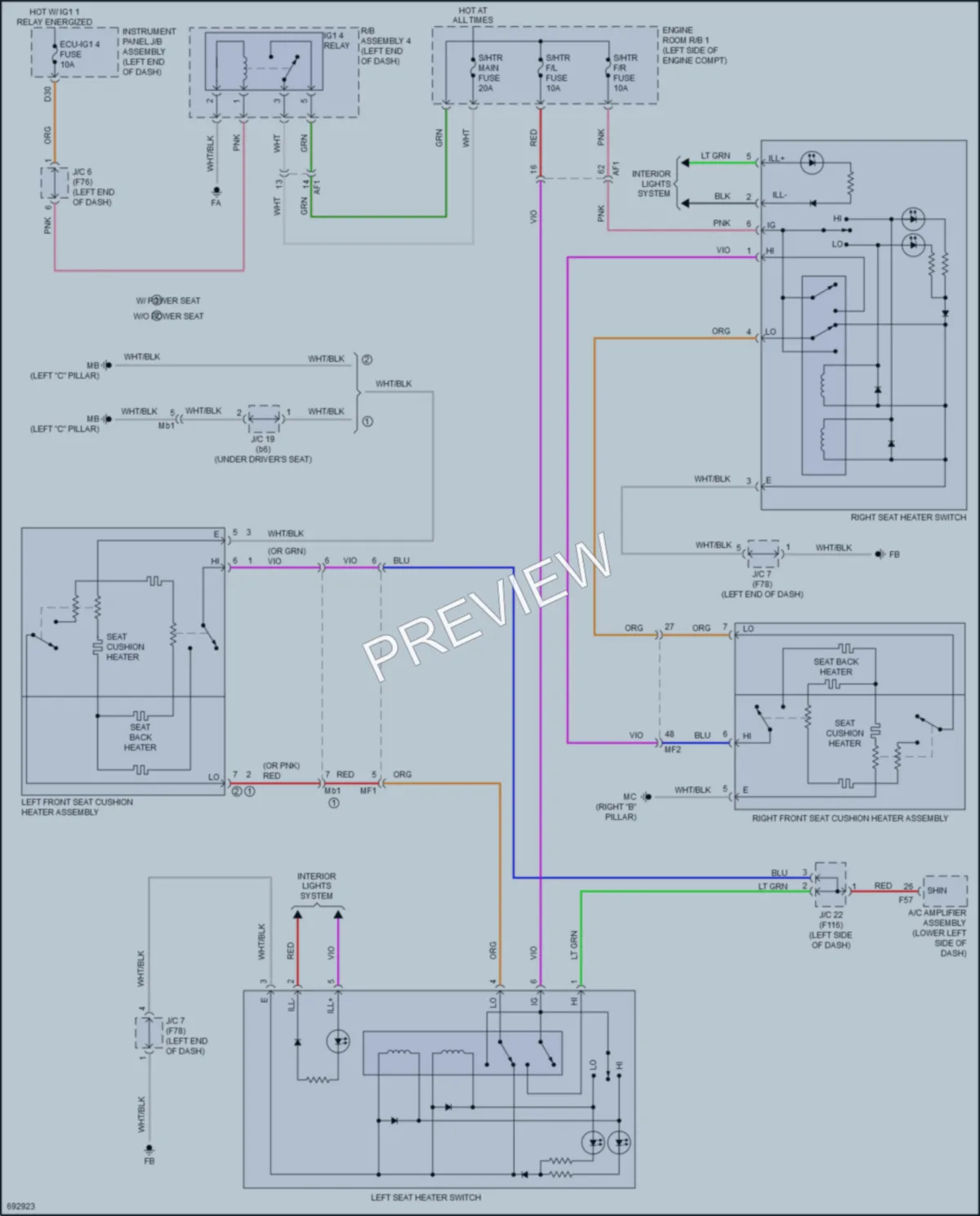 2020 Toyota 4Wd Power Seats wiring diagram preview