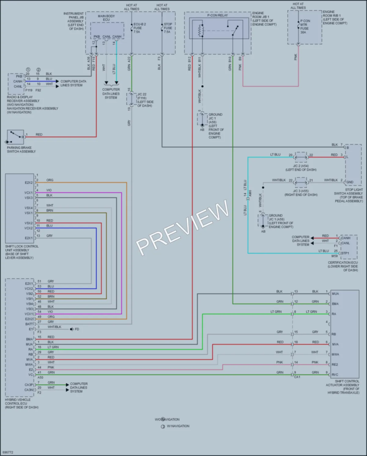 2020 Toyota 4Wd Shift Interlock wiring diagram preview