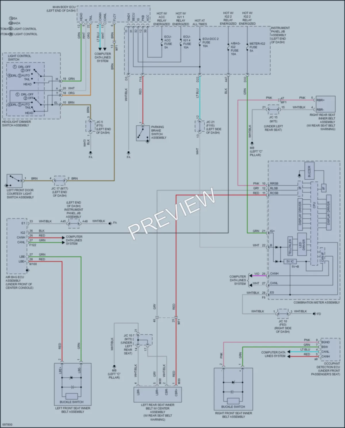 2020 Toyota 4Wd Warning Systems wiring diagram preview