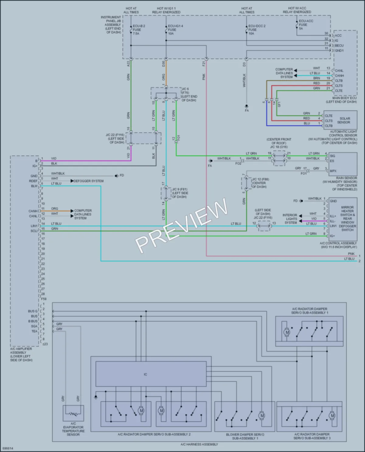 2020 Toyota Fwd Air Conditioning wiring diagram preview