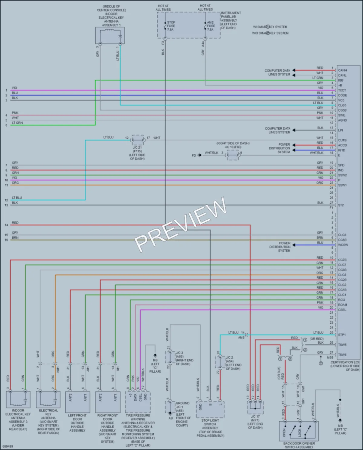 2020 Toyota Fwd Anti Theft wiring diagram preview