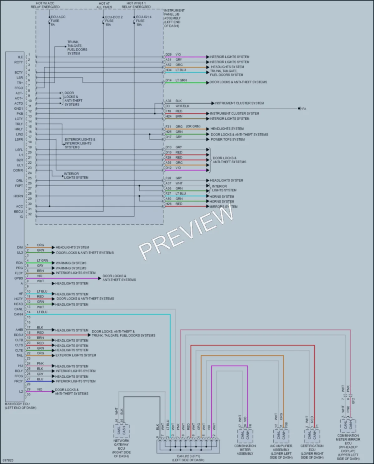 2020 Toyota Fwd Body Control Modules wiring diagram preview