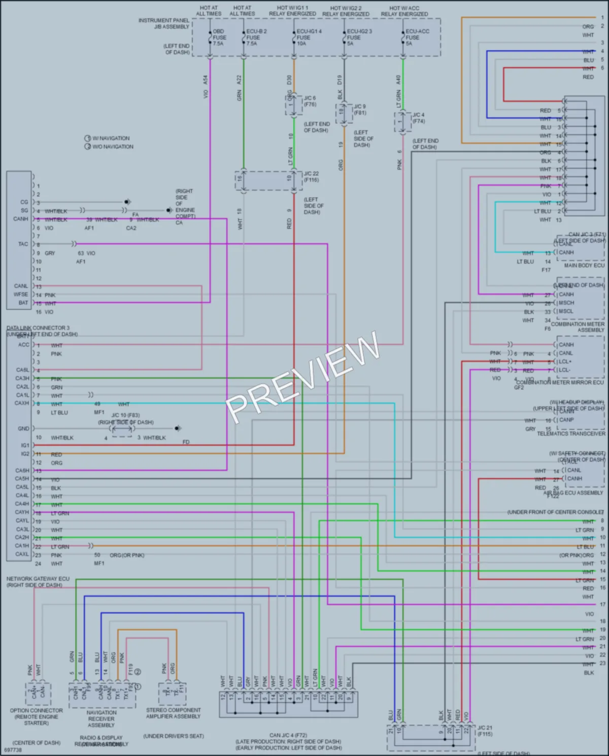 2020 Toyota Fwd Computer Data Lines wiring diagram preview