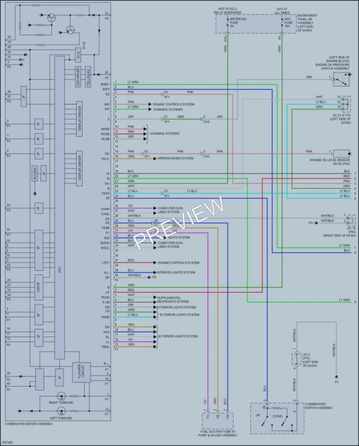 2020 Toyota Fwd Instrument Cluster wiring diagram preview