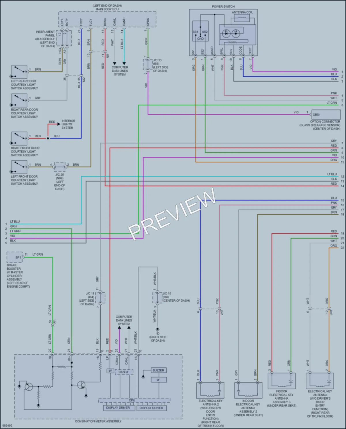 2020 Toyota PriusPrime Anti Theft wiring diagram preview