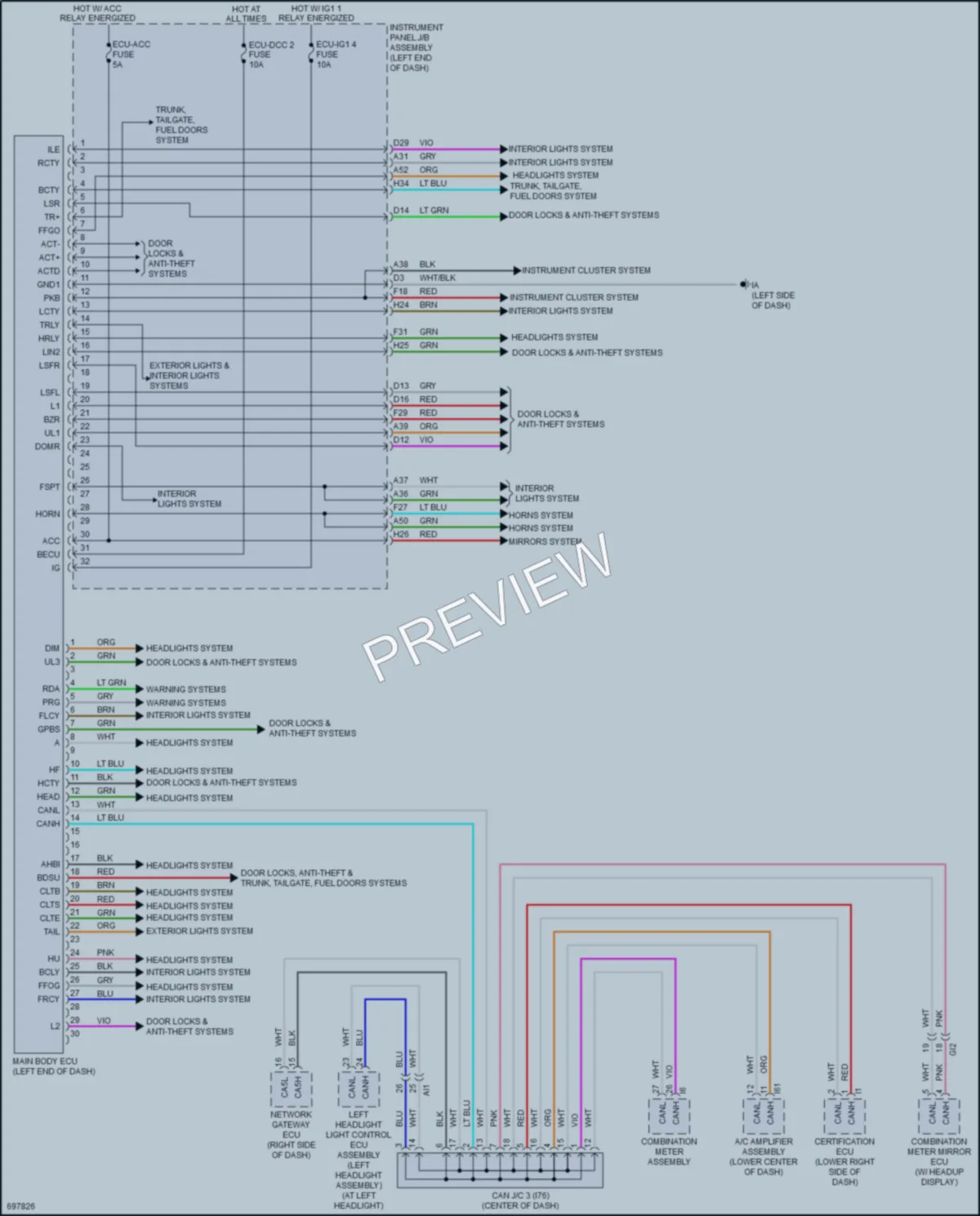 2020 Toyota PriusPrime Body Control Modules wiring diagram preview