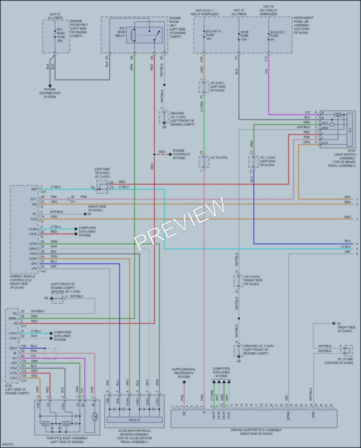 2020 Toyota PriusPrime Cruise Control wiring diagram preview