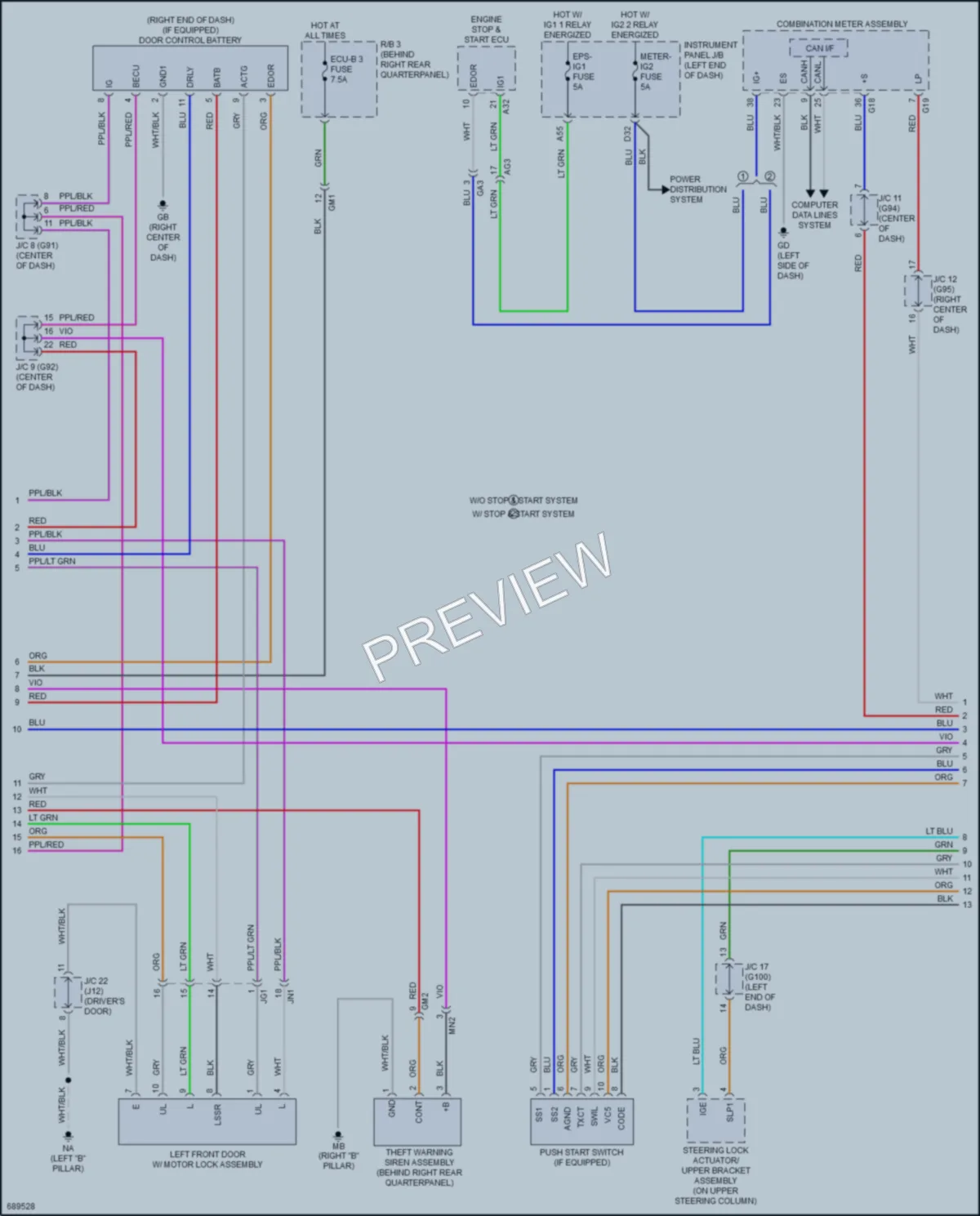 2020 Toyota RAV4 Anti Theft wiring diagram preview