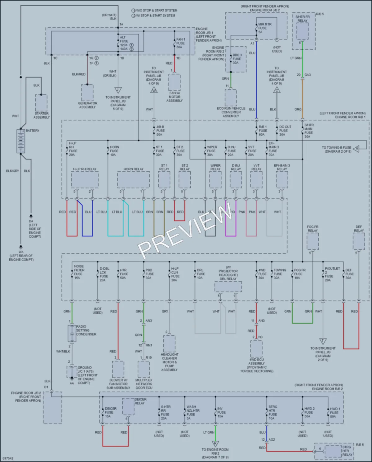 2020 Toyota RAV4 Power Distribution wiring diagram preview