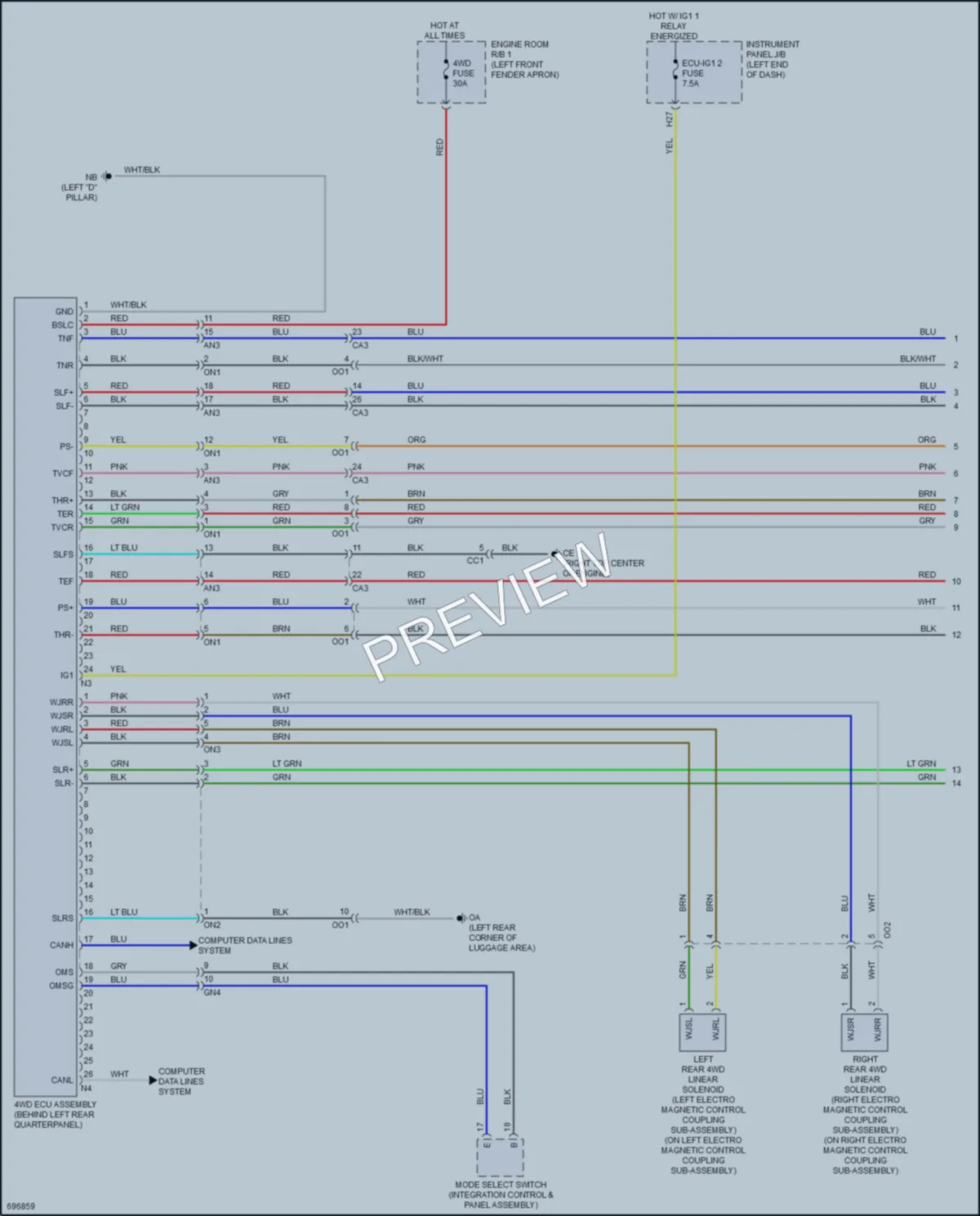 2020 Toyota RAV4 Transmission wiring diagram preview