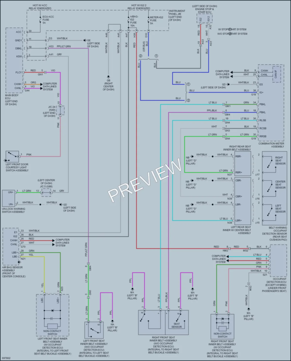 2020 Toyota RAV4 Warning Systems wiring diagram preview