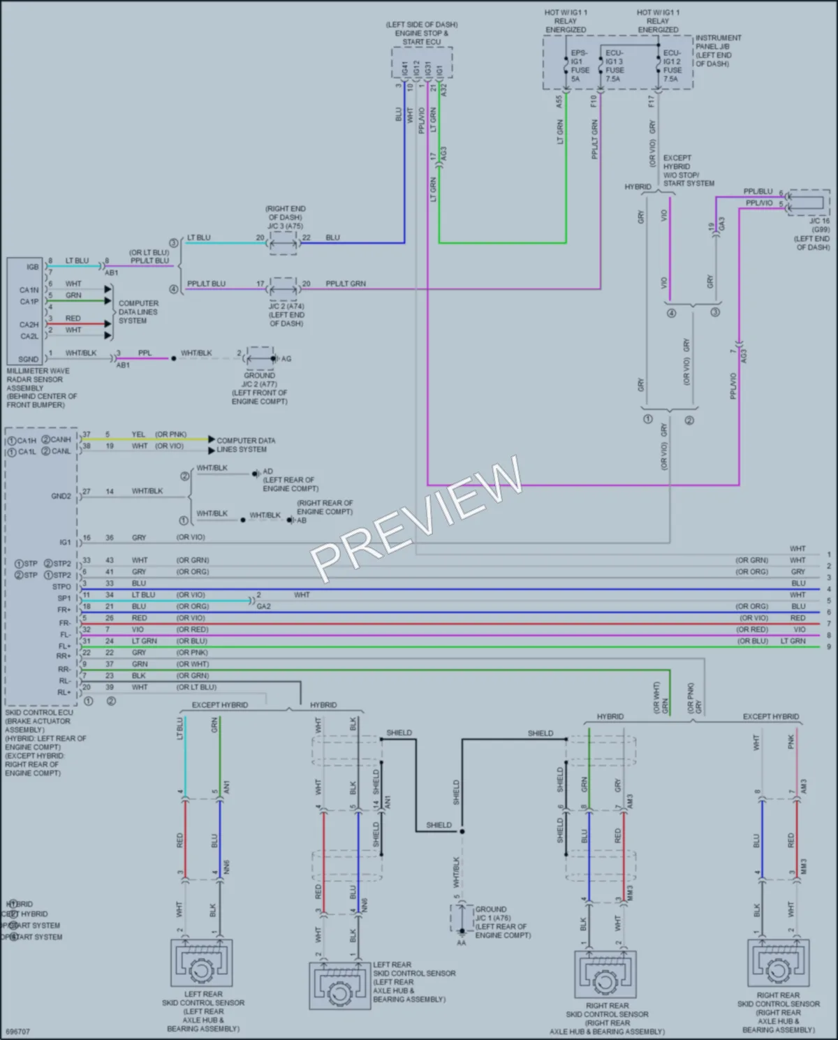 2020 Toyota RAV4Hybrid Cruise Control wiring diagram preview
