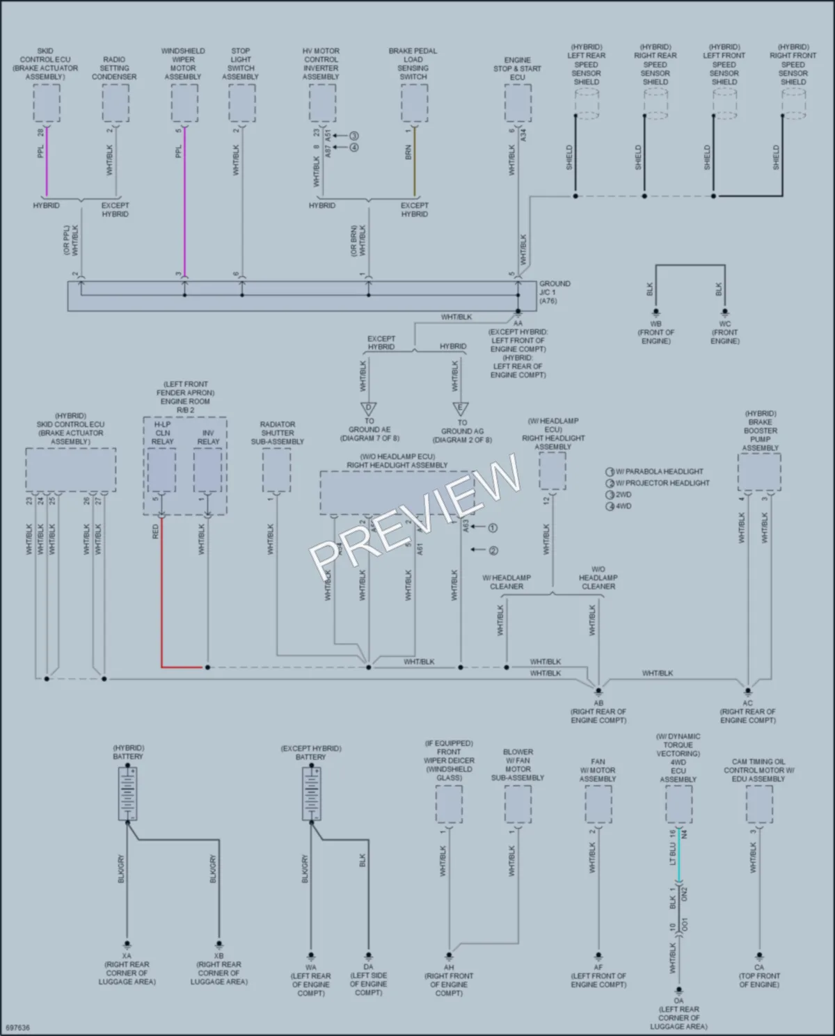 2020 Toyota RAV4Hybrid Ground Distribution wiring diagram preview