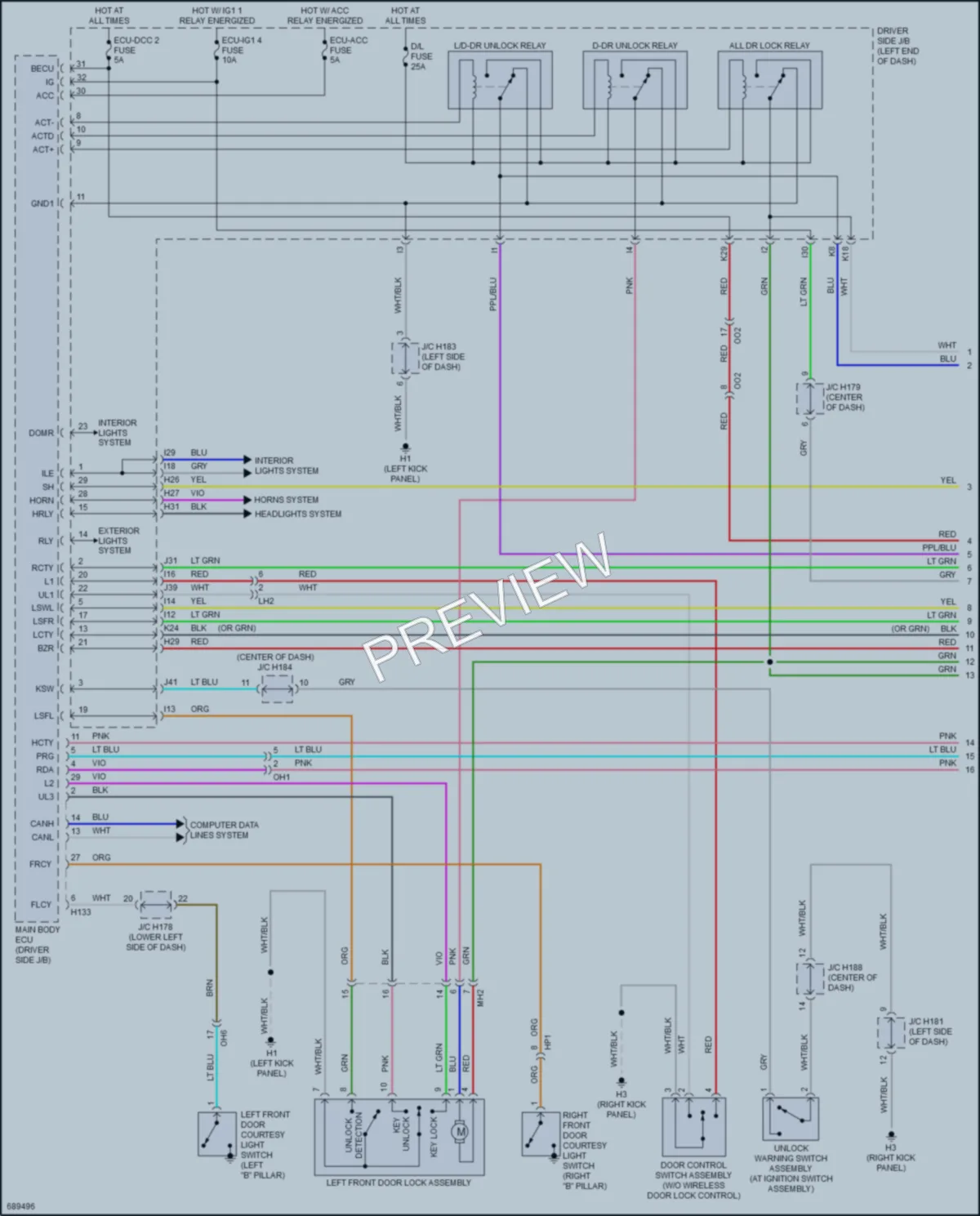 2020 Toyota Sequoia Anti Theft wiring diagram preview