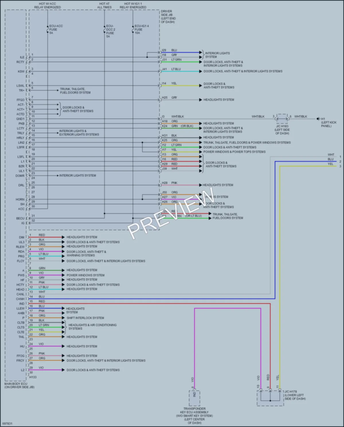 2020 Toyota Sequoia Body Control Modules wiring diagram preview