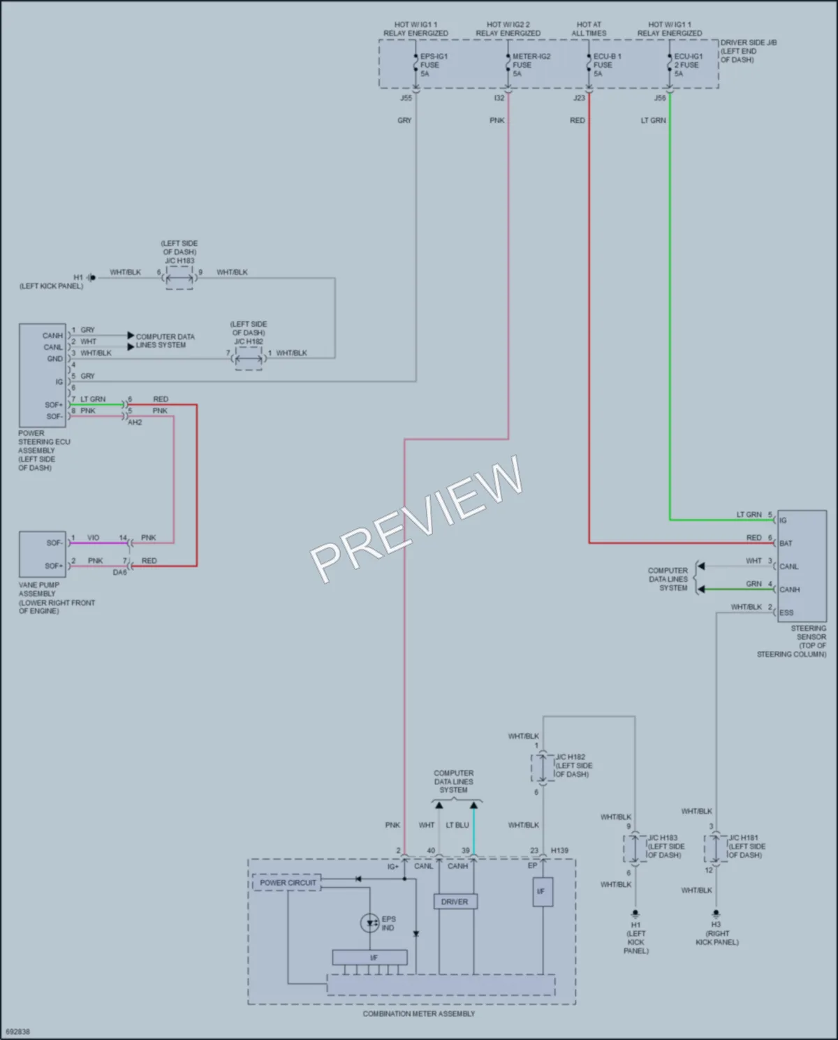 2020 Toyota Sequoia Electronic Power Steering wiring diagram preview