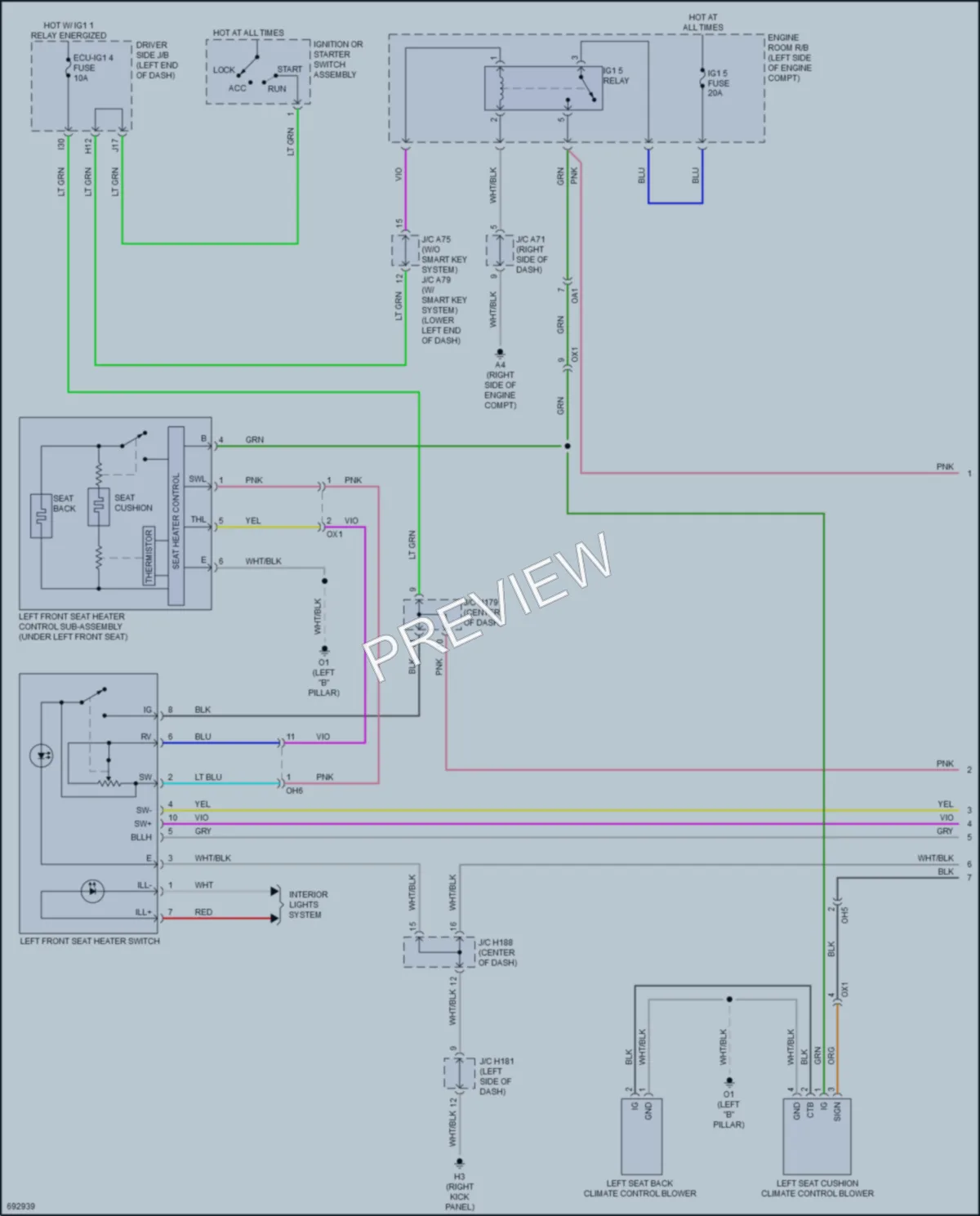 2020 Toyota Sequoia Power Seats wiring diagram preview