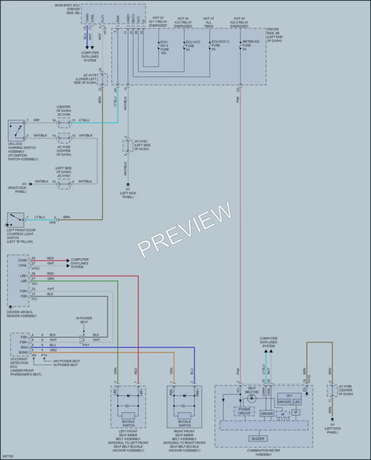 2020 Toyota Sequoia Warning Systems wiring diagram preview