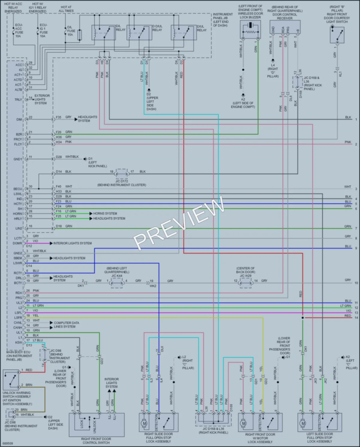 2020 Toyota Sienna Anti Theft wiring diagram preview