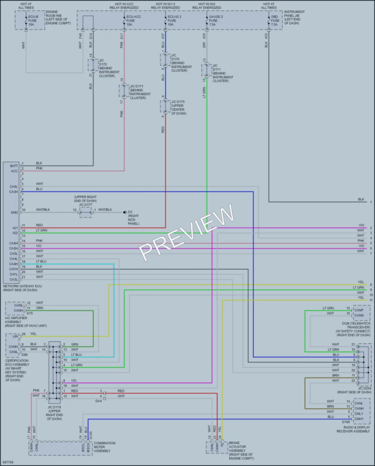 2020 Toyota Sienna Computer Data Lines wiring diagram preview