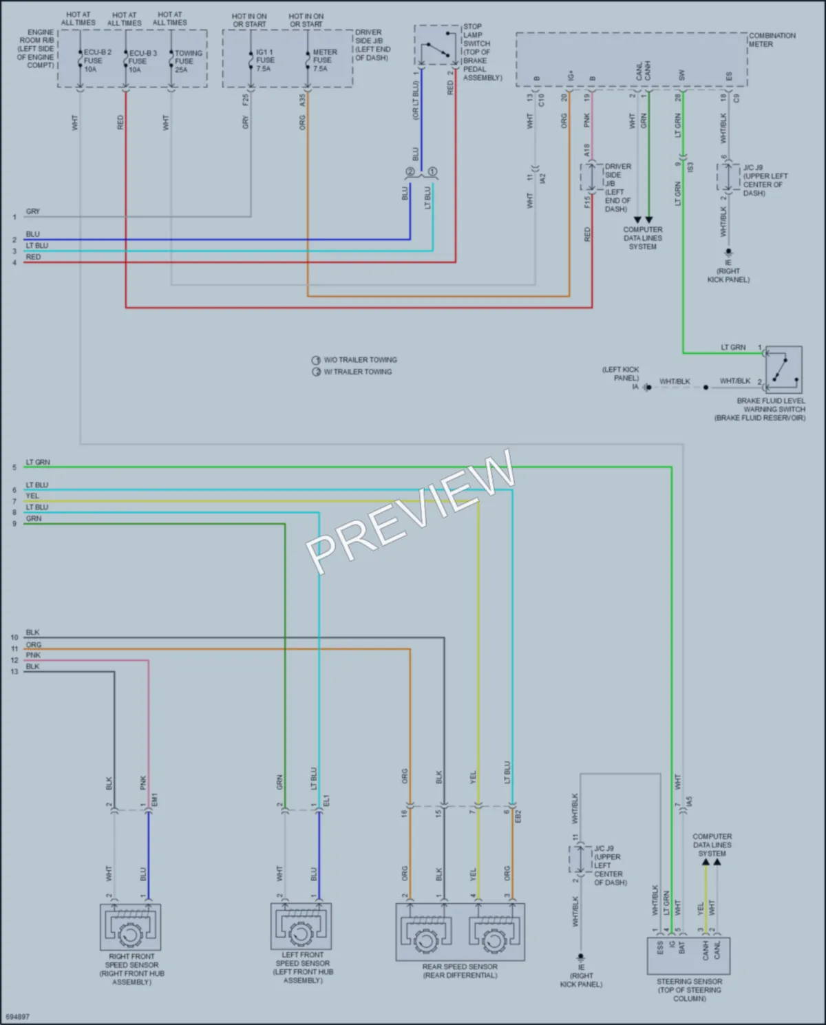 2020 Toyota Tacoma Anti Lock Brakes wiring diagram preview