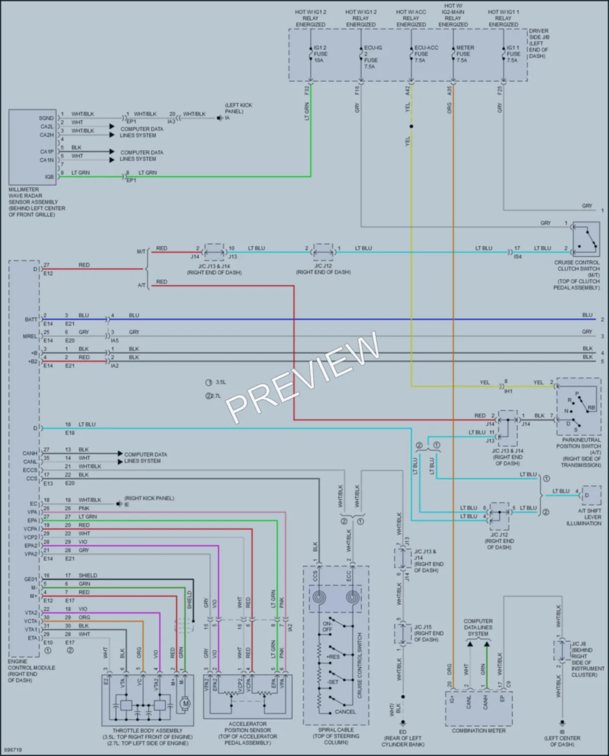 2020 Toyota Tacoma Cruise Control wiring diagram preview