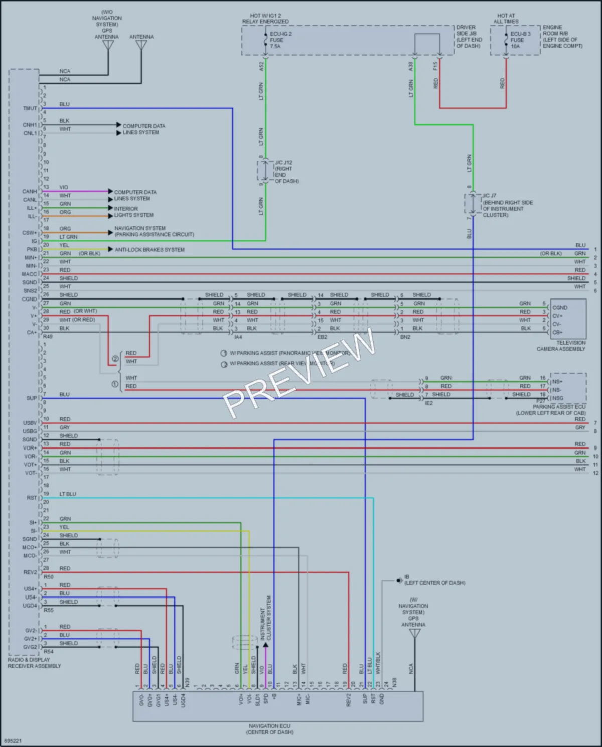 2020 Toyota Tacoma Radio wiring diagram preview