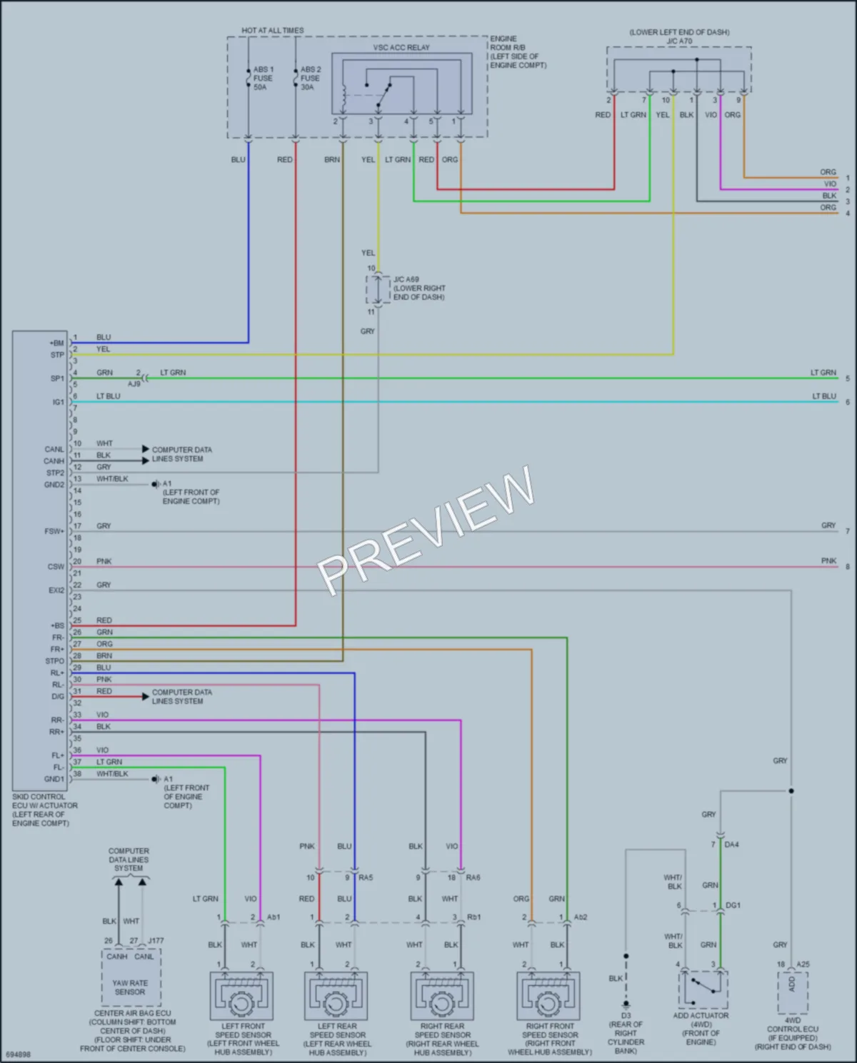 2020 Toyota Tundra Anti Lock Brakes wiring diagram preview