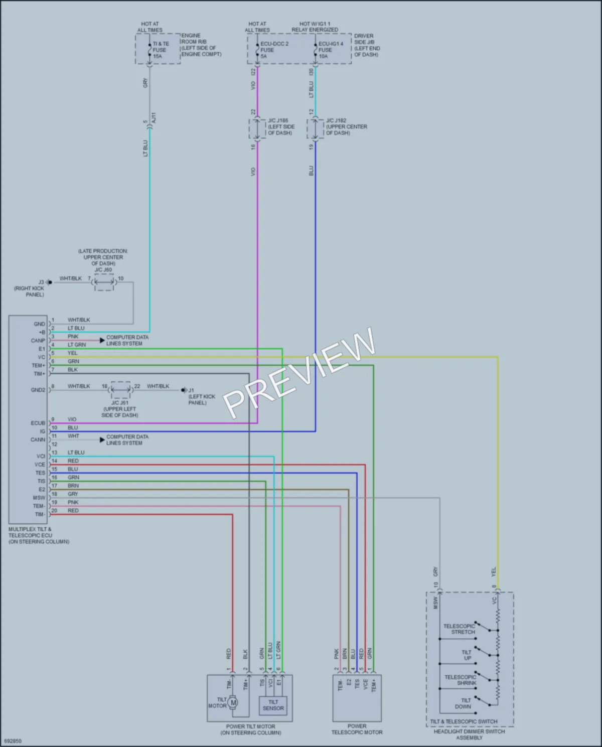 2020 Toyota Tundra Electronic Power Steering wiring diagram preview
